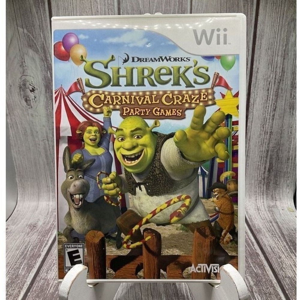 Shrek's Carnival Craze Party Games Nintendo Wii Activision Complete CIB 2008